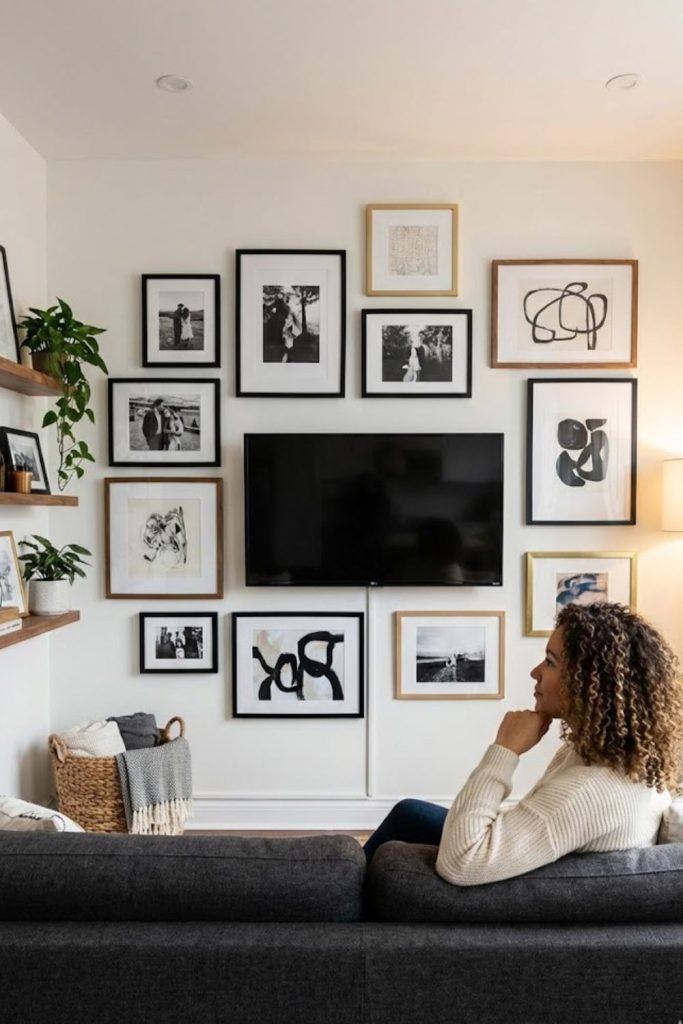 Create a Gallery Wall Around the TV