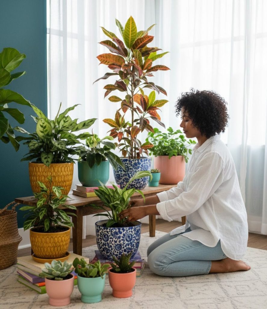 Decorate With Colourful Plants and Pots
