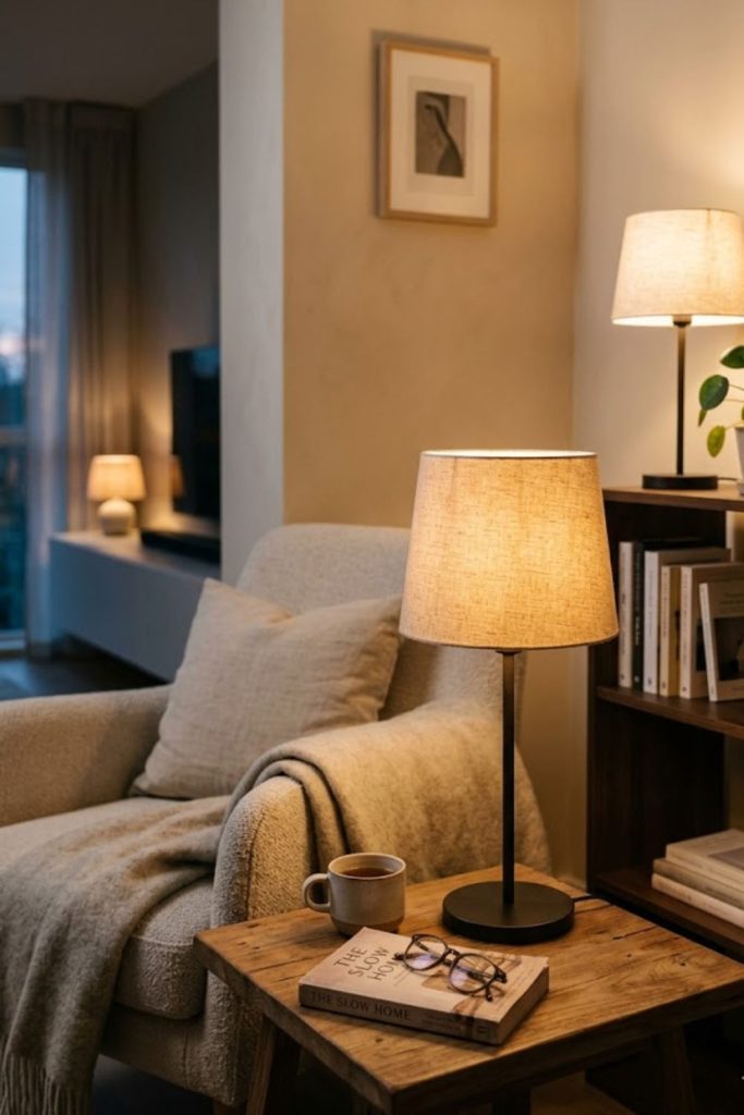 Decorate with Table Lamps for Warm Ambiance