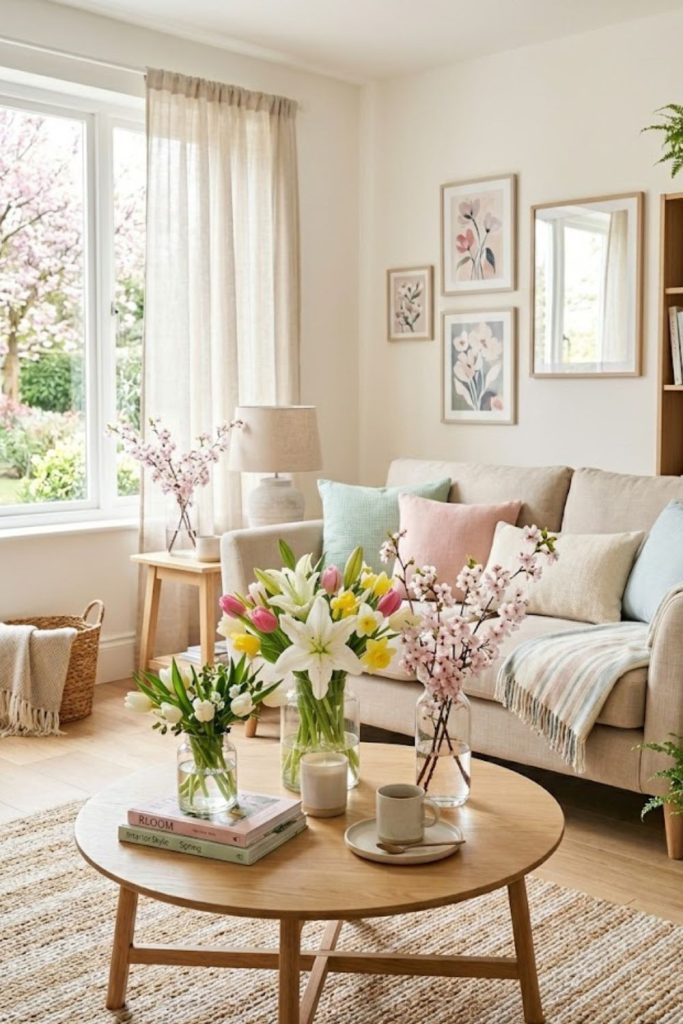 Display Fresh Spring Flowers