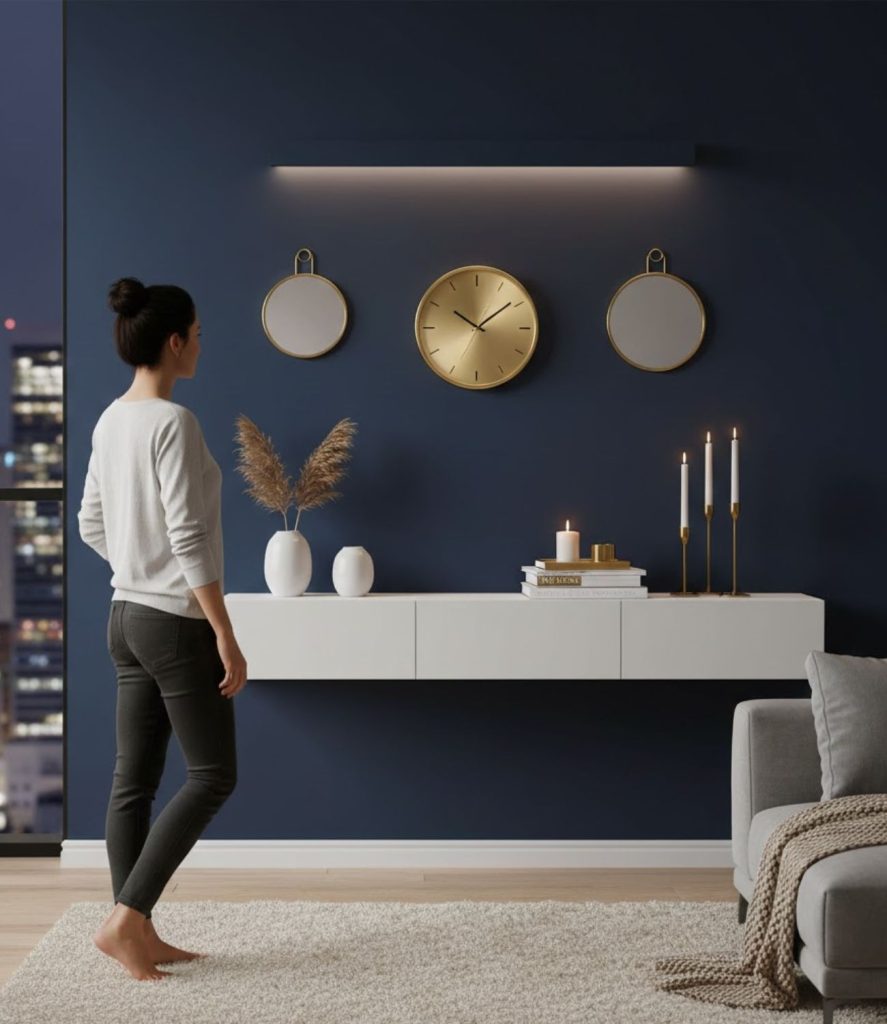 Incorporate Metallic Clocks for a Touch of Glam