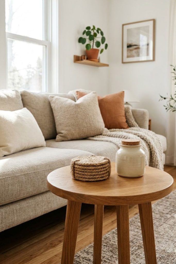 Layered Coasters and a Decorative Jar