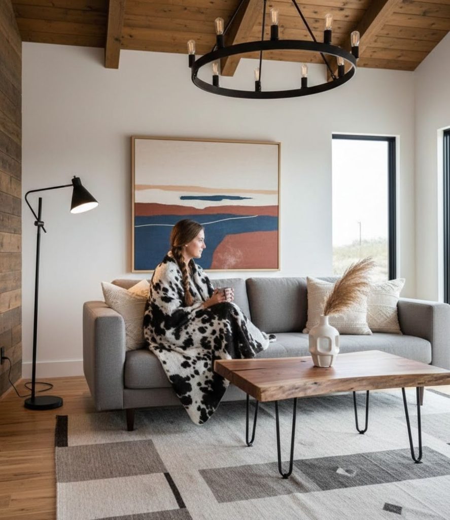Mix Modern Comfort With Rustic Western Style