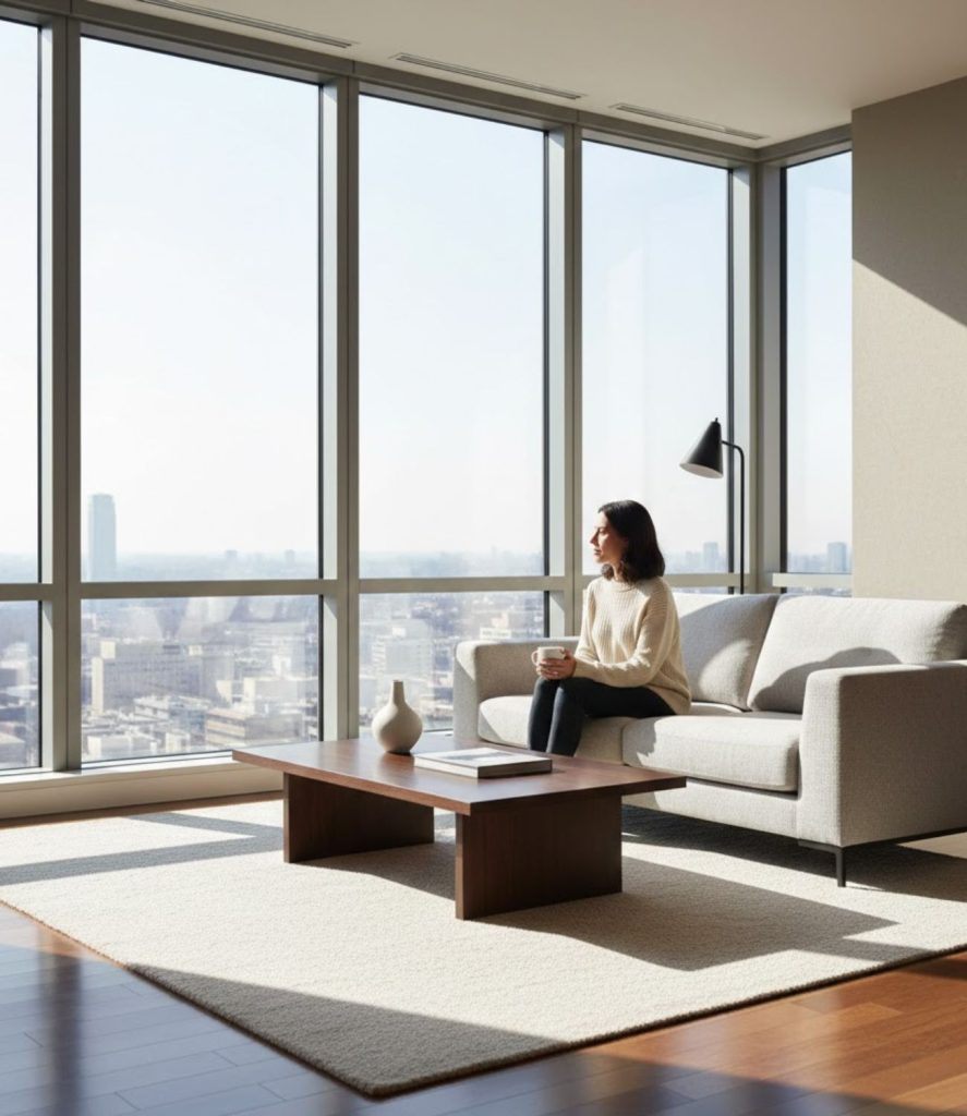 Modern Elegant Living Room with Natural Light