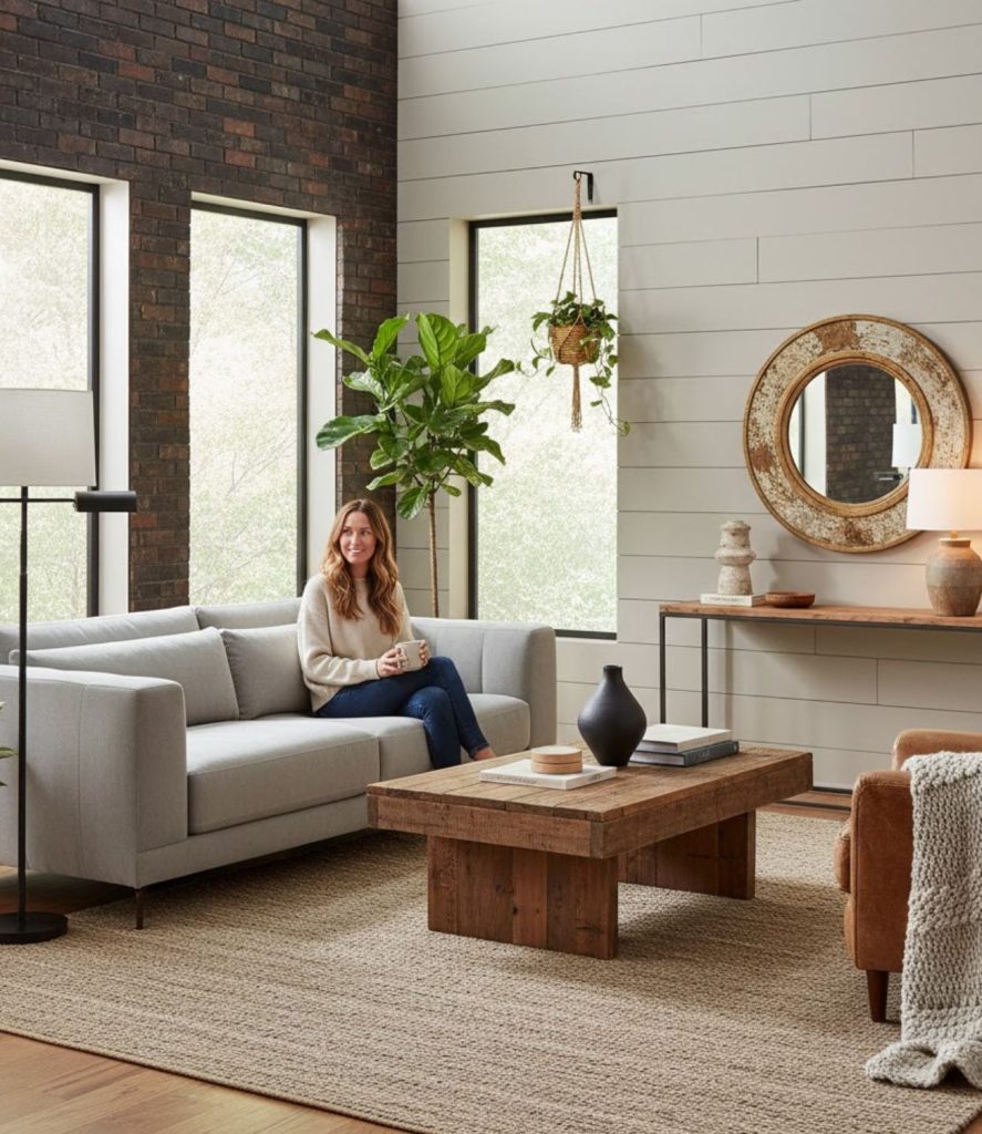 Modern Rustic Living Room with Balanced Styling