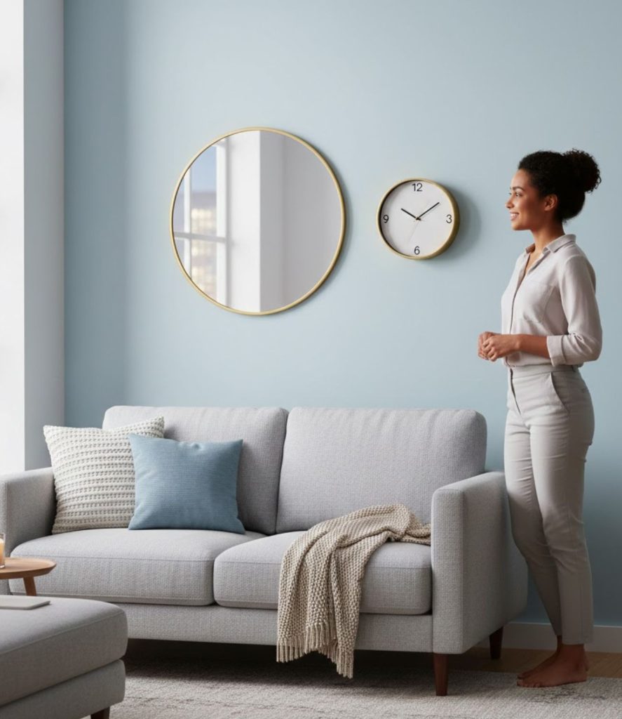 Pair the Clock with a Wall Mirror