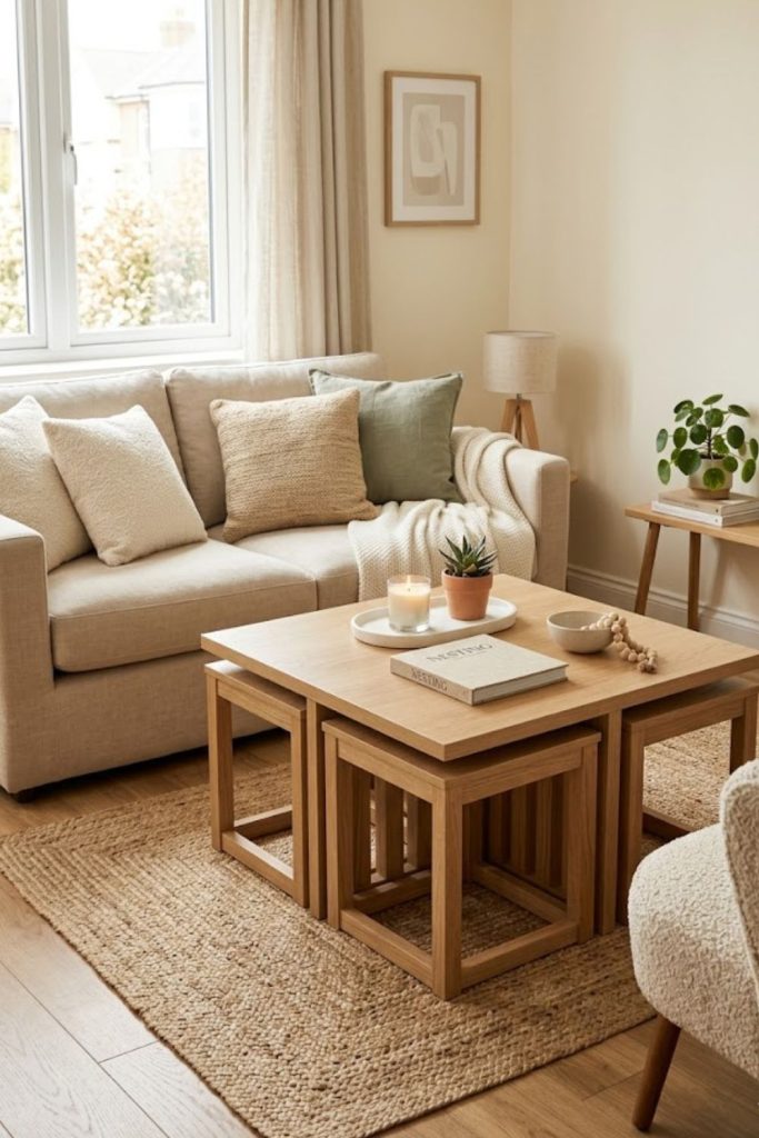 Small Living Room Decor Coffee Tables with Hidden Functionality