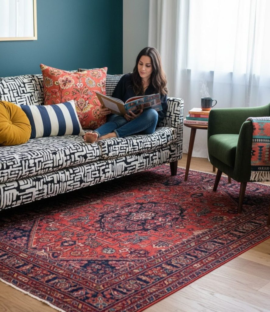 Use Colourful Patterns for Cushions and Furniture