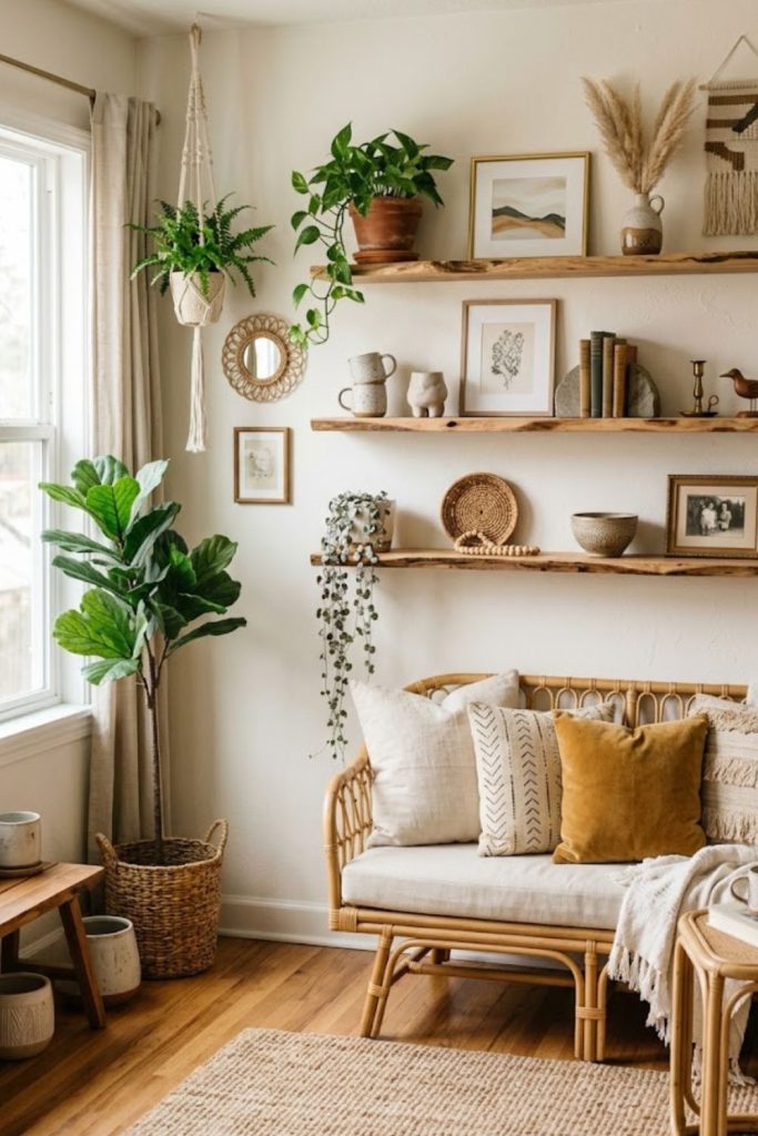 Use Floating Shelves for Open, Airy Storage