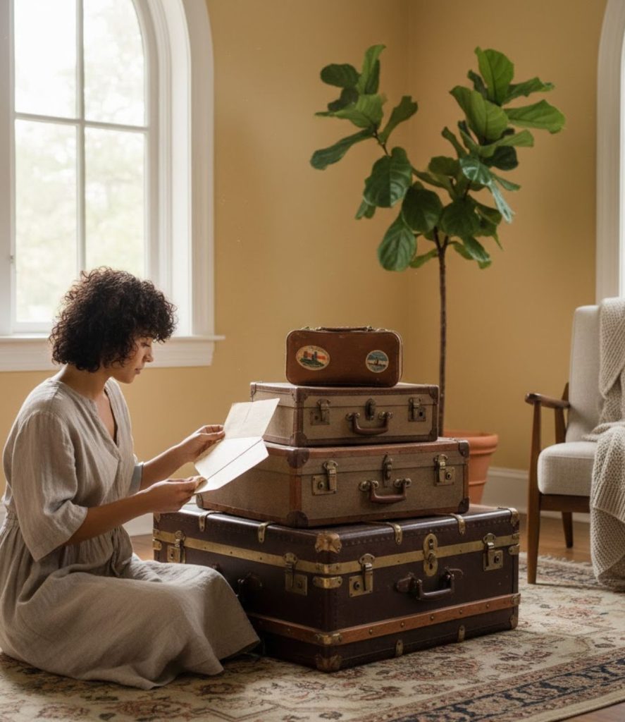 Use Vintage Trunks or Suitcases as Decor
