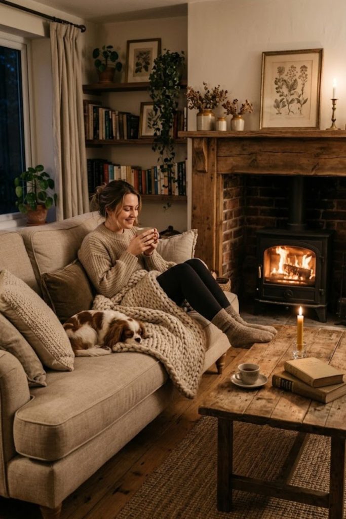 Use a Fireplace for Natural, Warm Lighting
