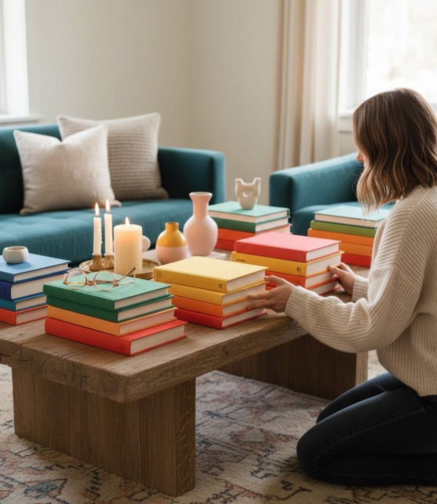 Bring Colour Into the Room With Decorative Books