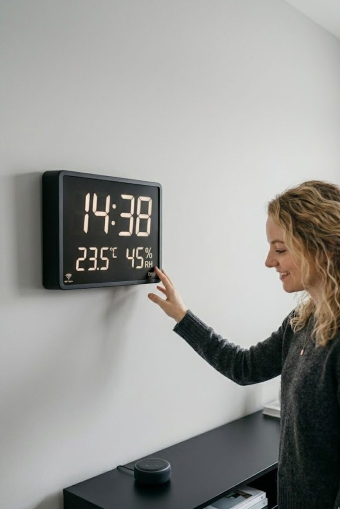 Digital wall clock with smart features for modern living