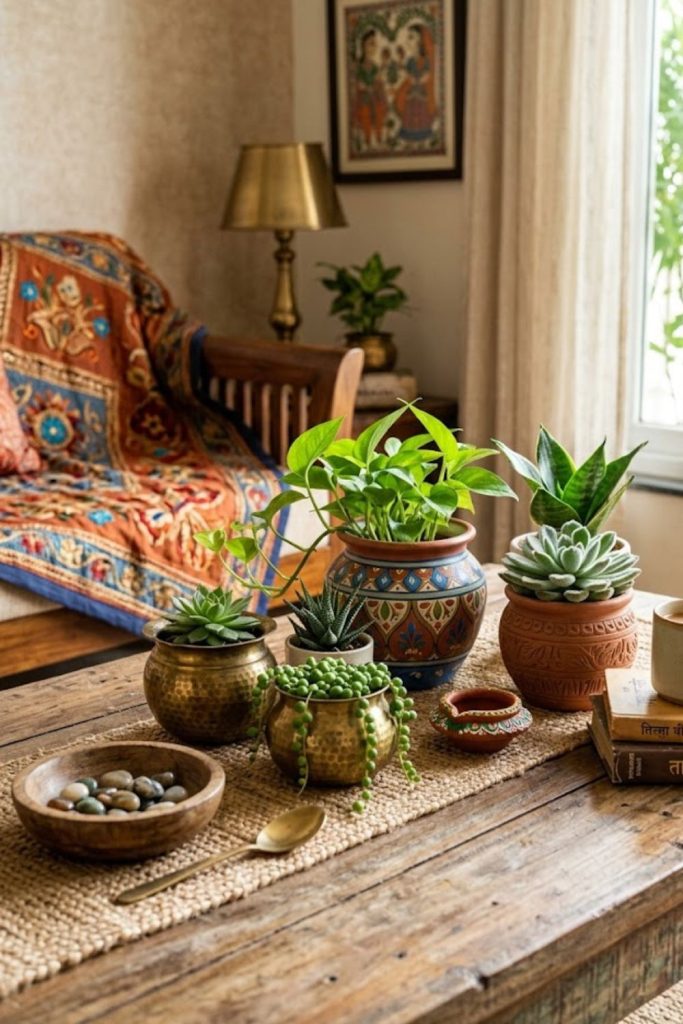  Greenery with Indian Planters