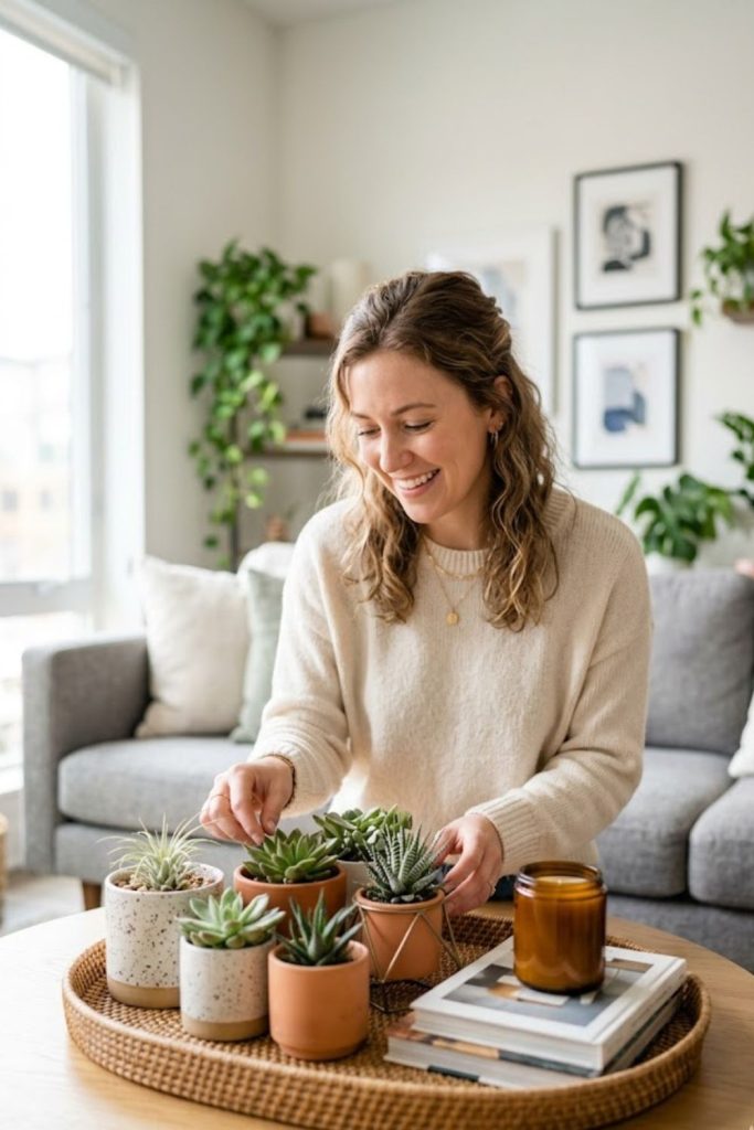 Incorporate greenery or small plants