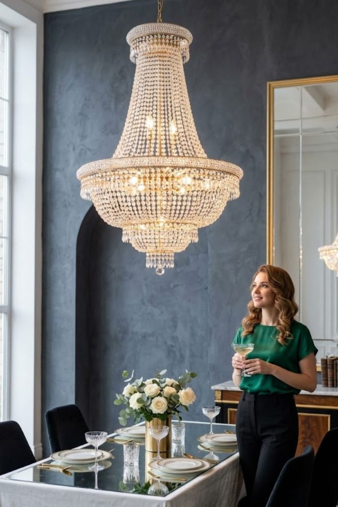  Install a Statement Chandelier
