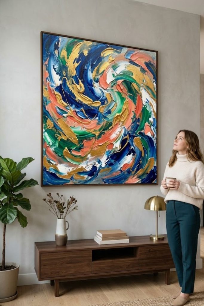 Large-scale abstract painting