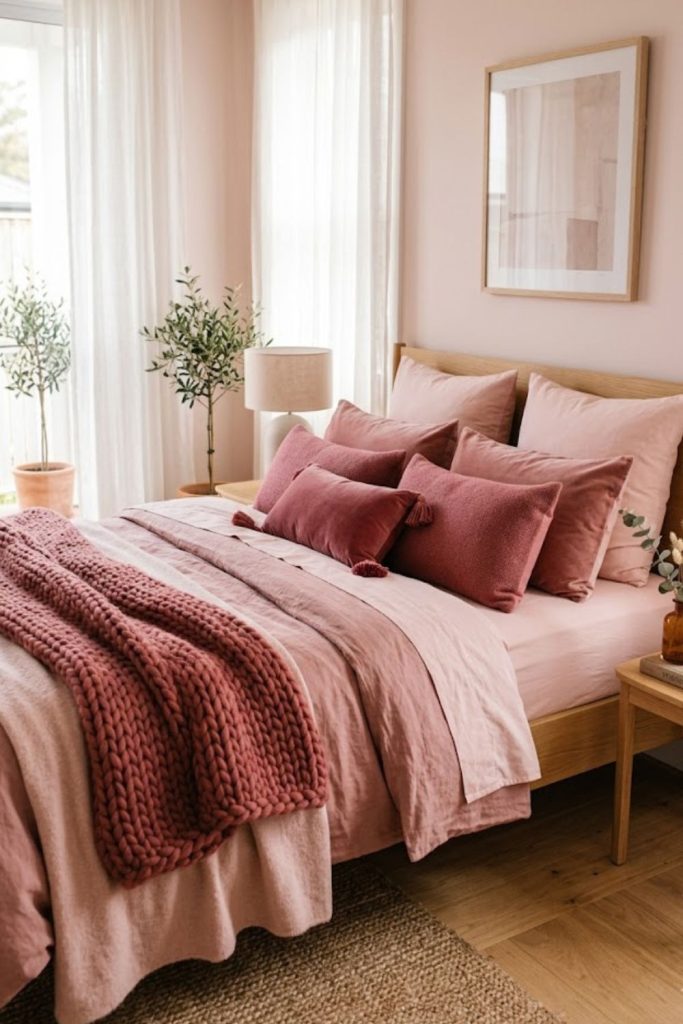 Layered Pink Bedding