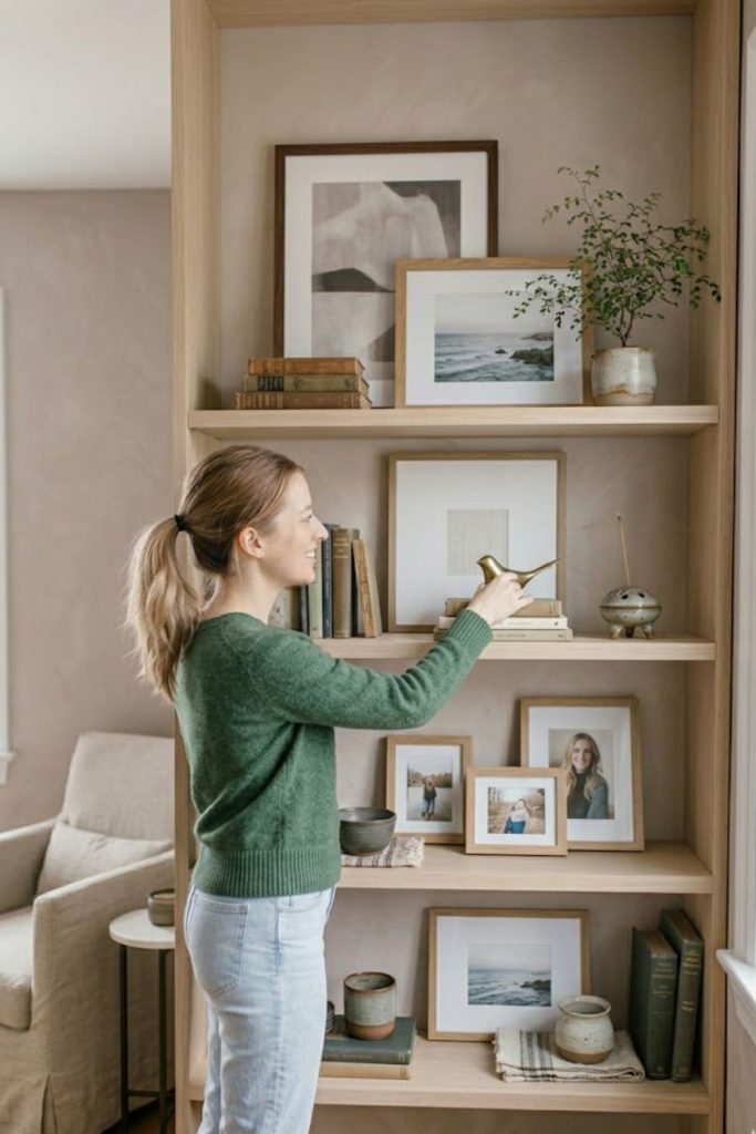 Lean Art or Frames Behind Objects for Depth