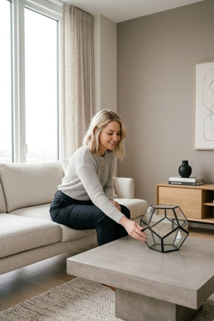 Minimalist approach with a single statement piece