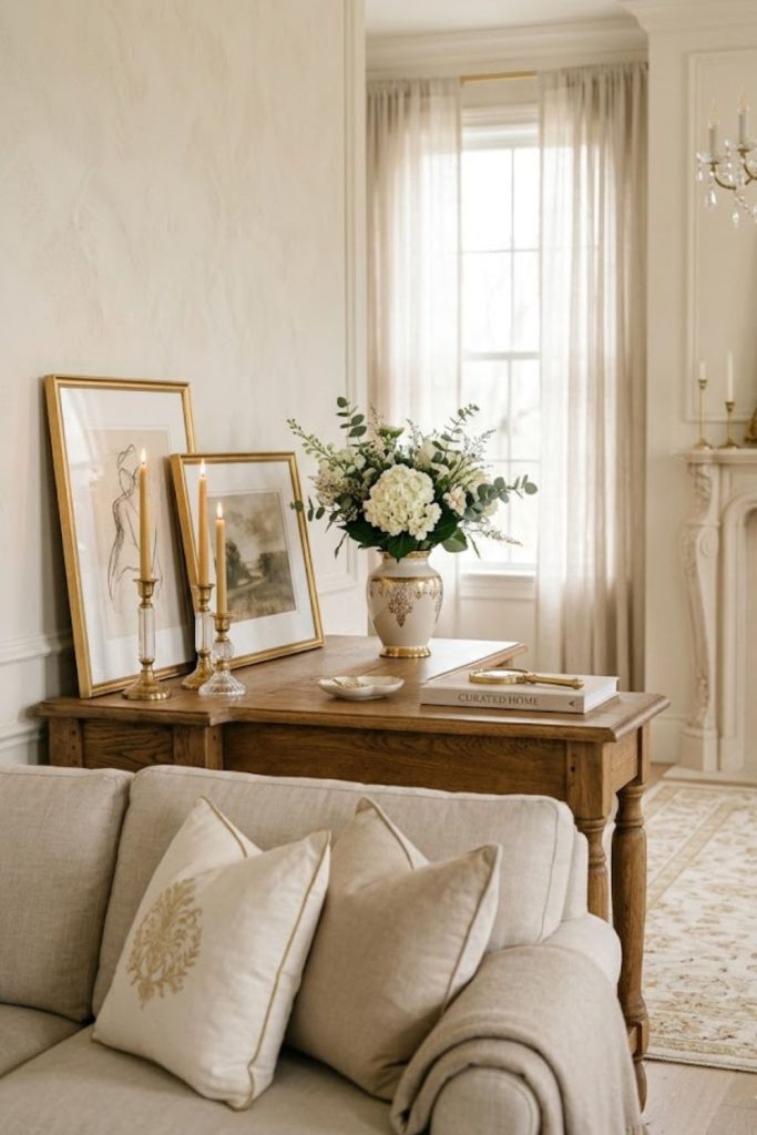Neutral and Gold Combination