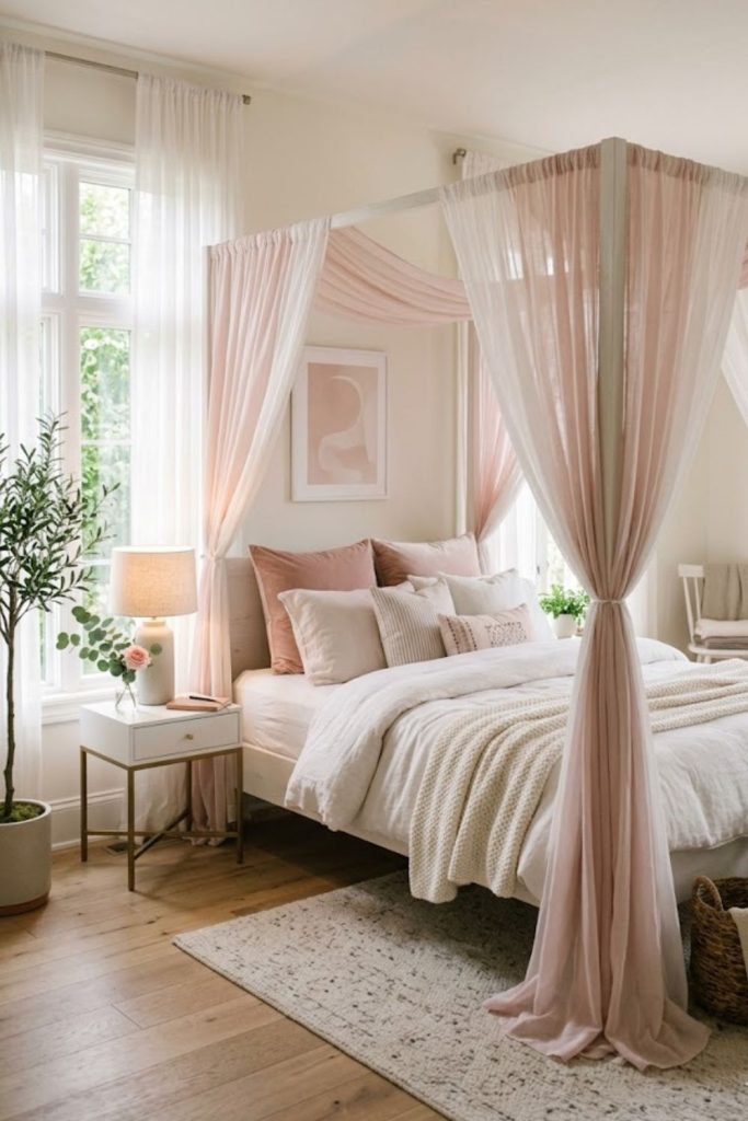 Pink Canopy Bed