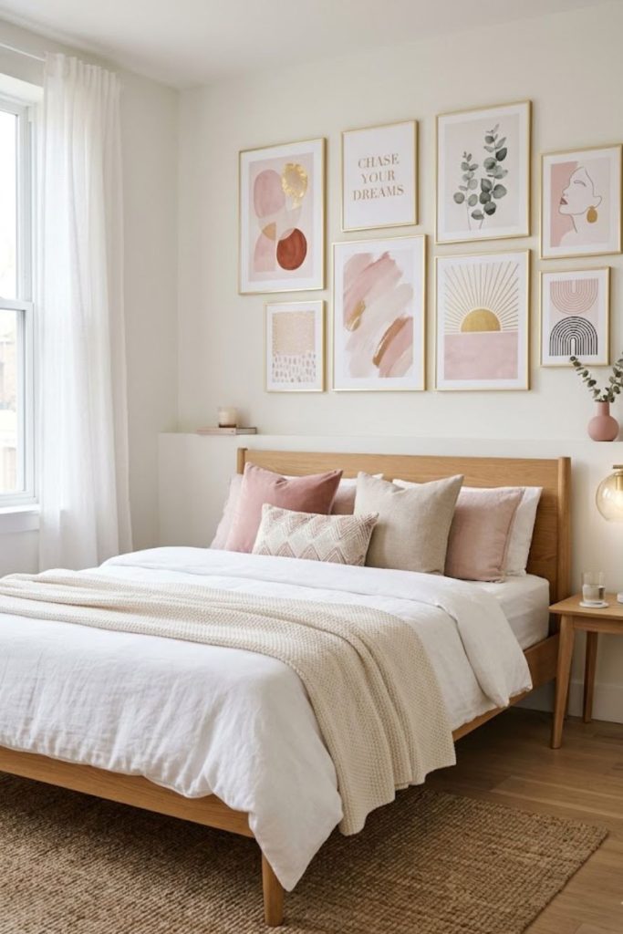 Pink and Gold Wall Art