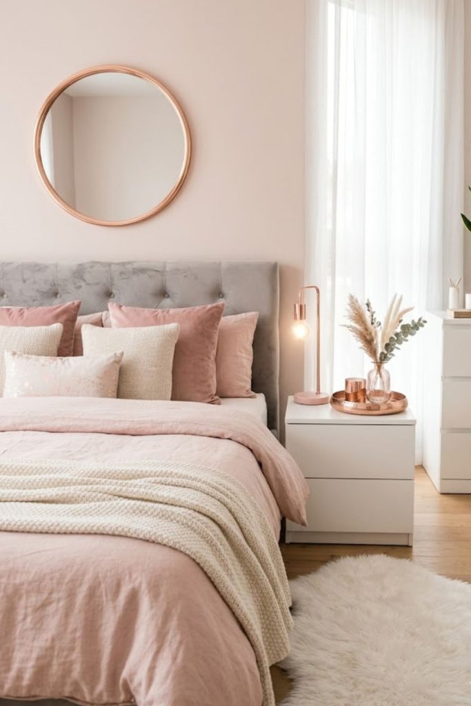 Rose Gold Accents for Glam Style