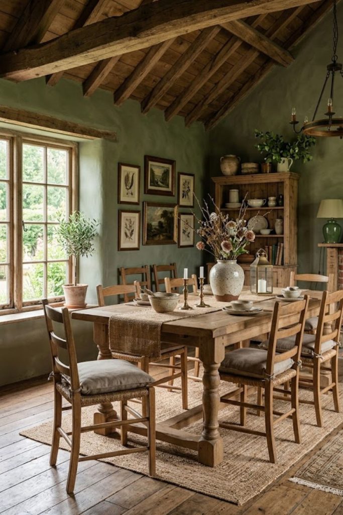  Rustic Green Dining Room Decor