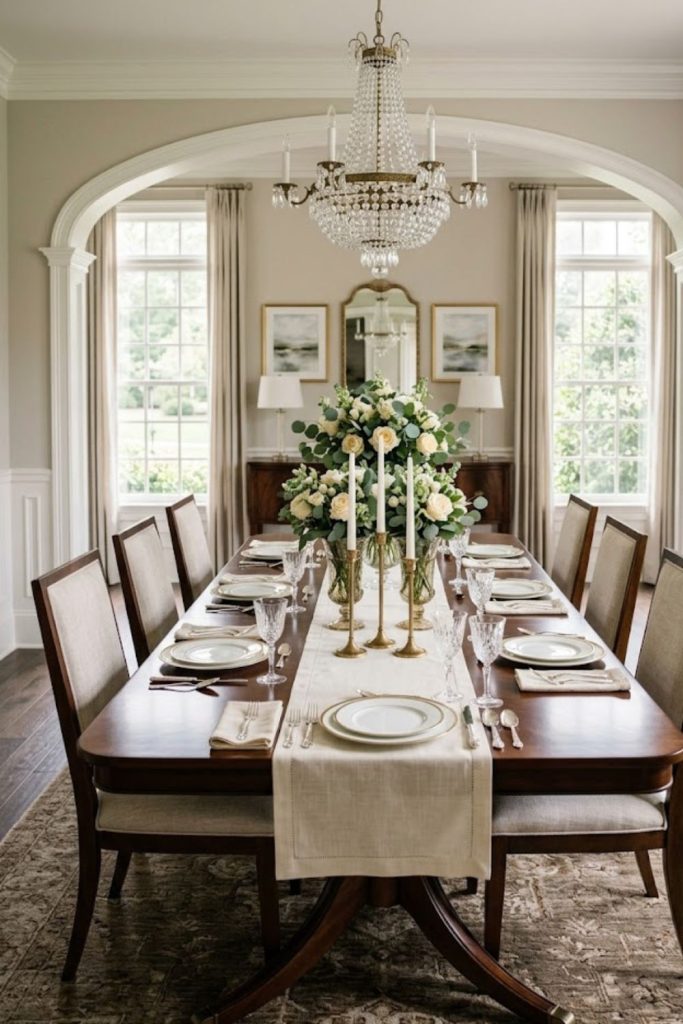 Symmetrical Table Arrangement