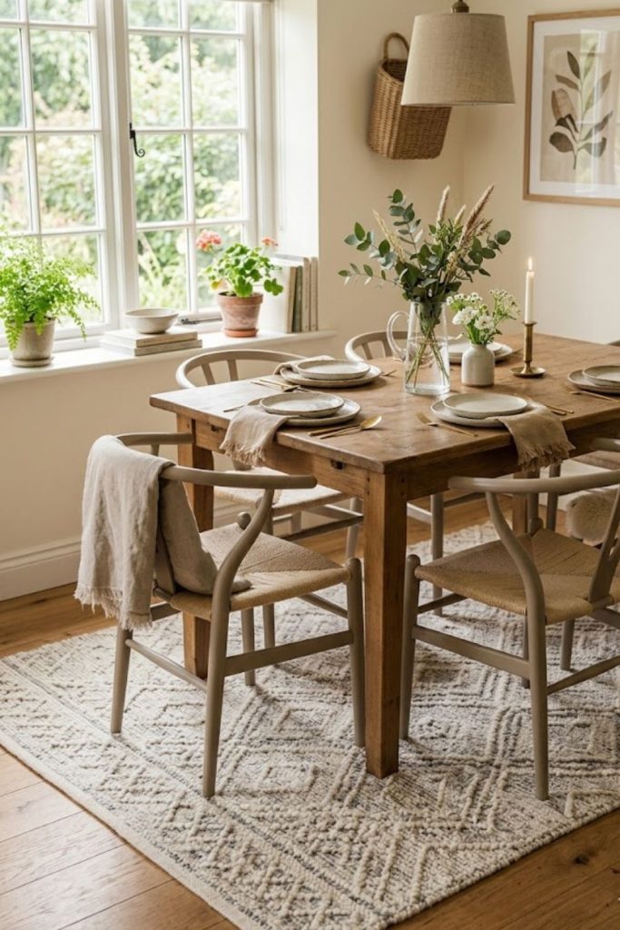 Textured Rugs Under the Table