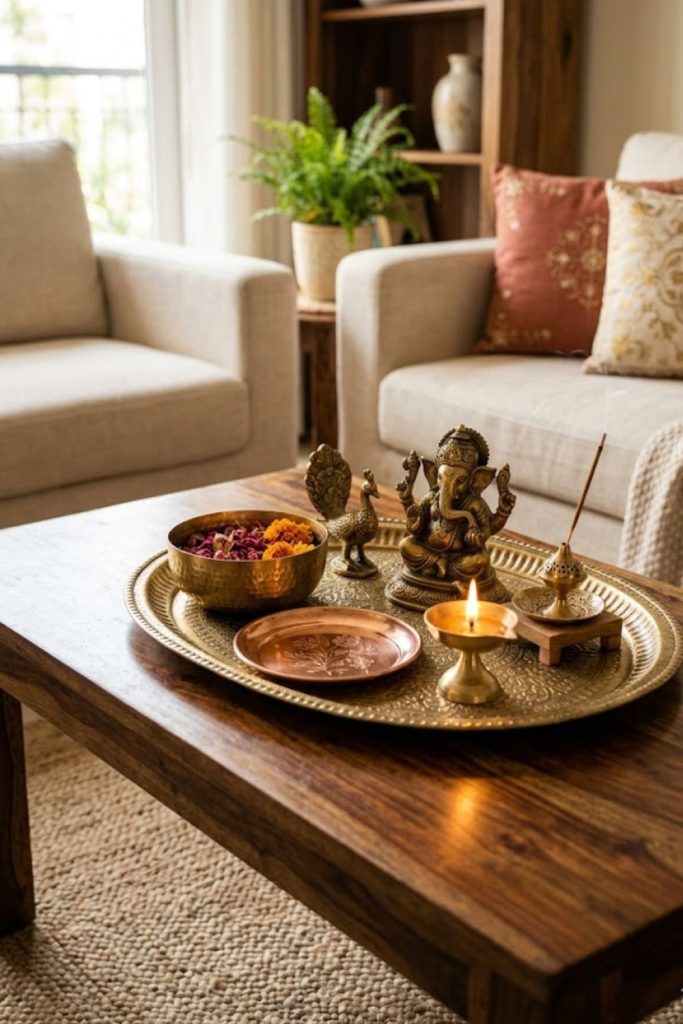 Traditional Brass and Copper Arrangement