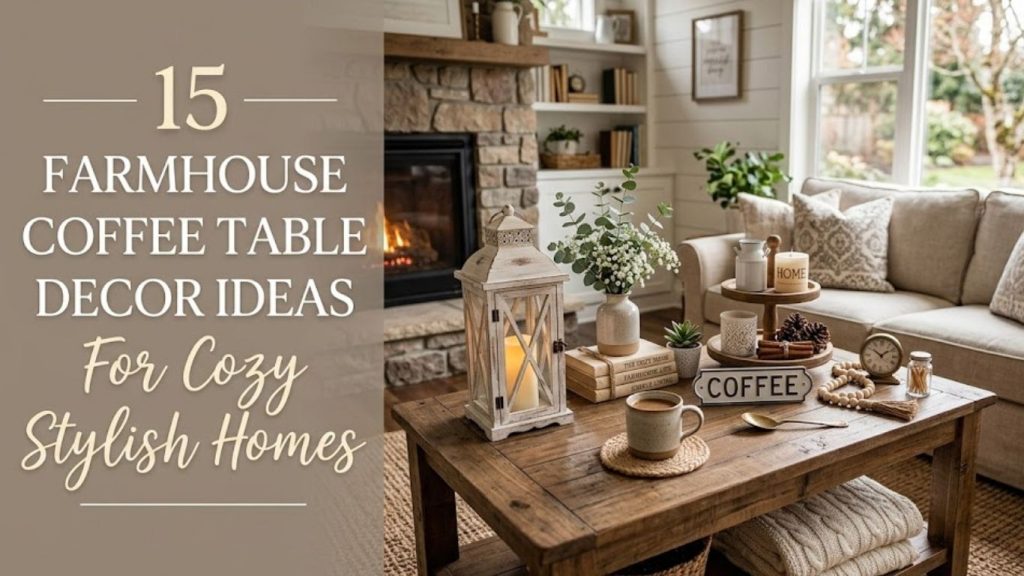 15 Farmhouse Coffee Table Decor Ideas