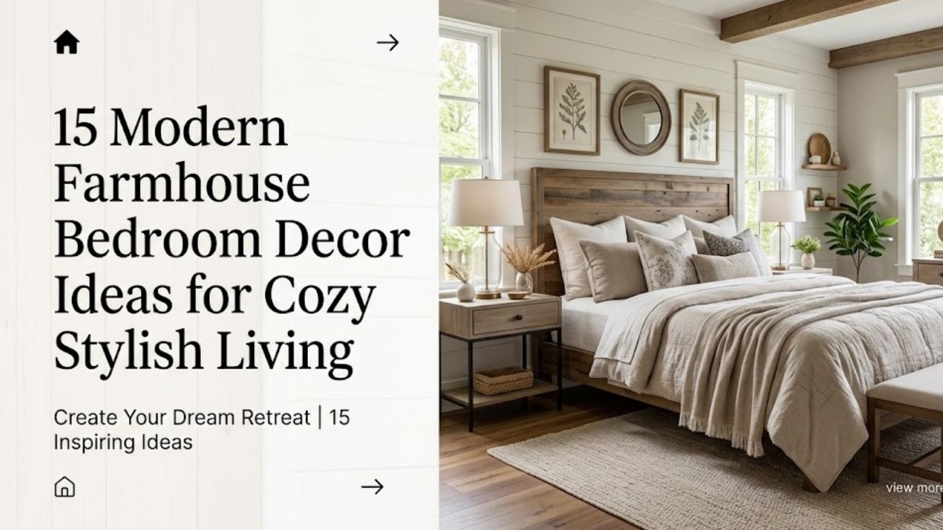 15 Modern Farmhouse Bedroom Decor Ideas for Cozy Stylish Living