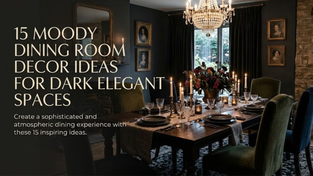 15 Moody Dining Room Decor Ideas 