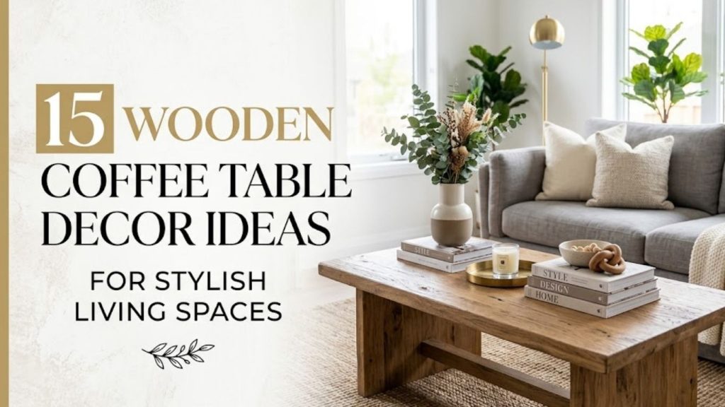 15 Wooden Coffee Table Decor Ideas 