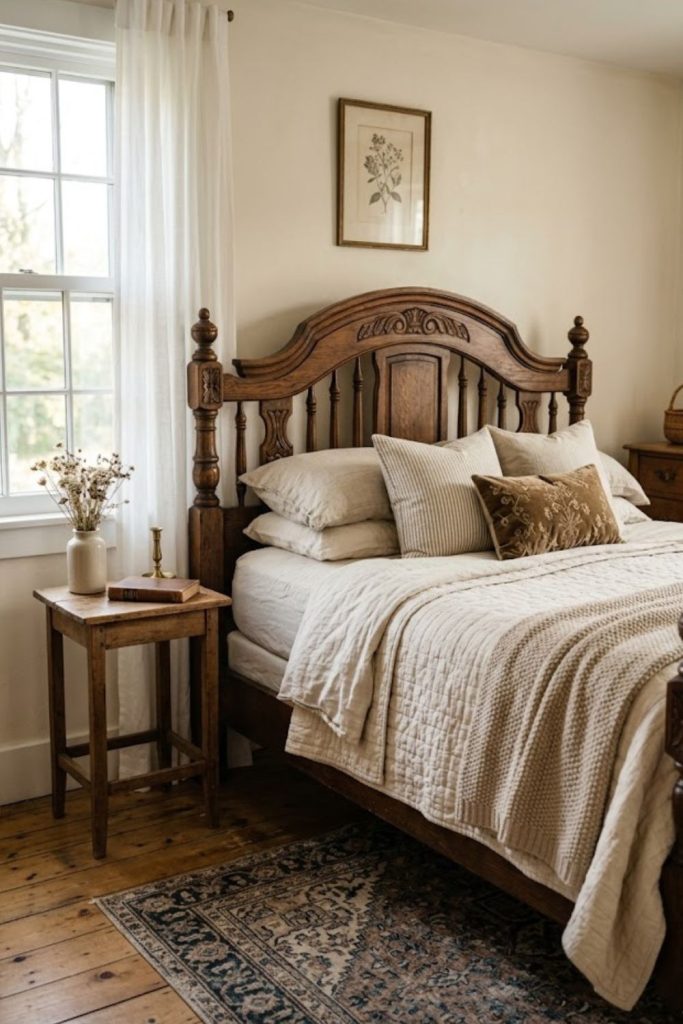 Antique Wooden Bed Frame