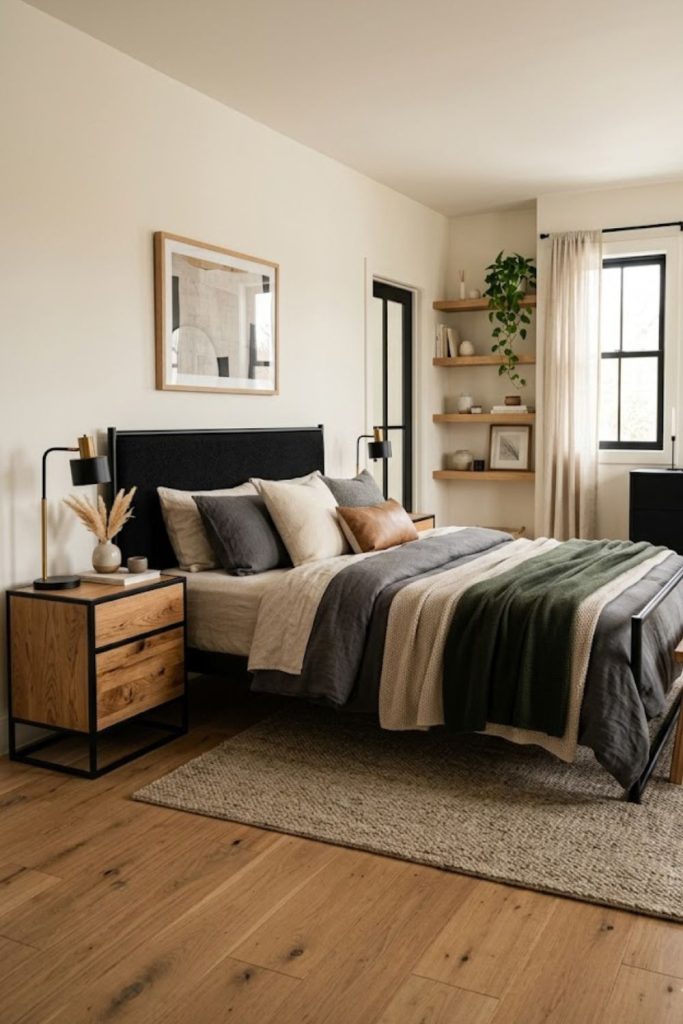 Black and Wood Combination