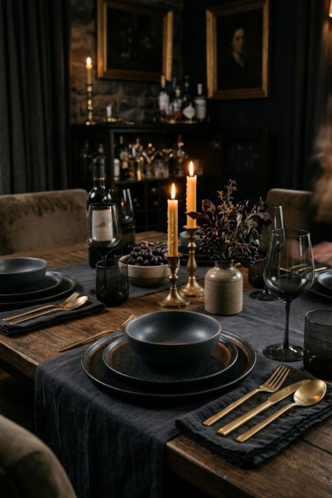 Dark and Elegant Tableware
