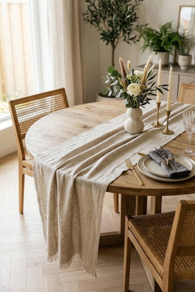 Elegant Table Runner Across the Center