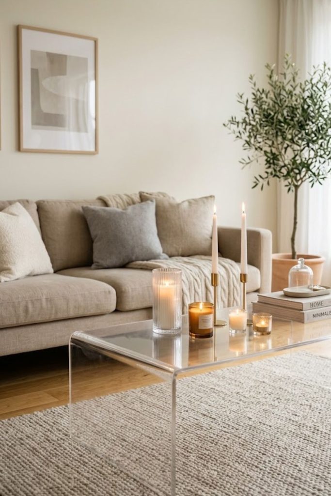 Elegant candle setup