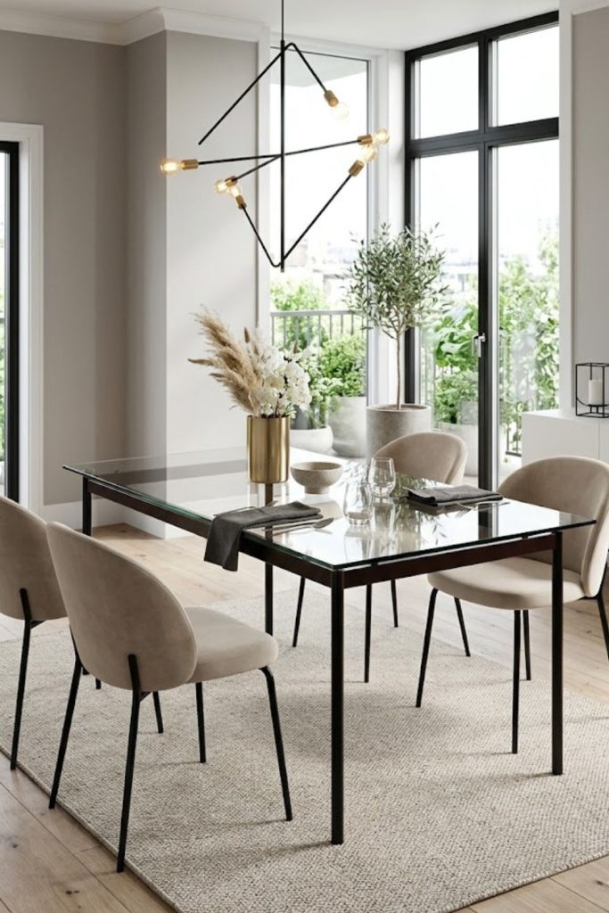Glass and Metal Accents