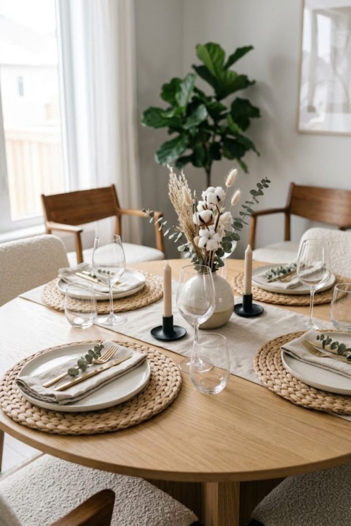 Layered Placemats Arrangement