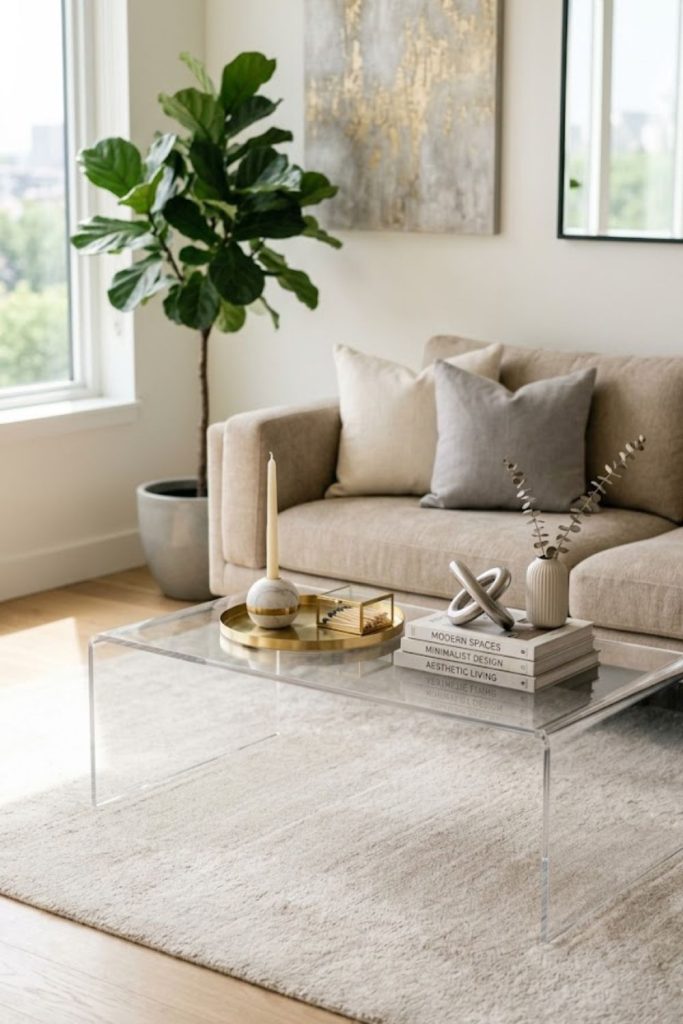 Metallic accents touch