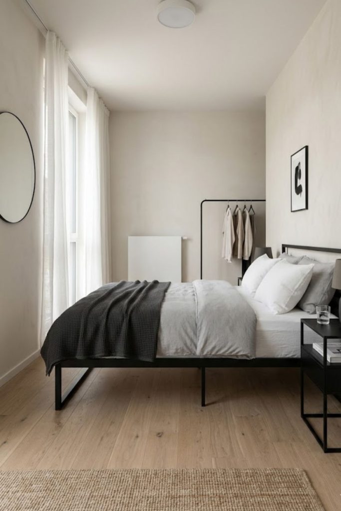 Minimalist Black Bedroom Design