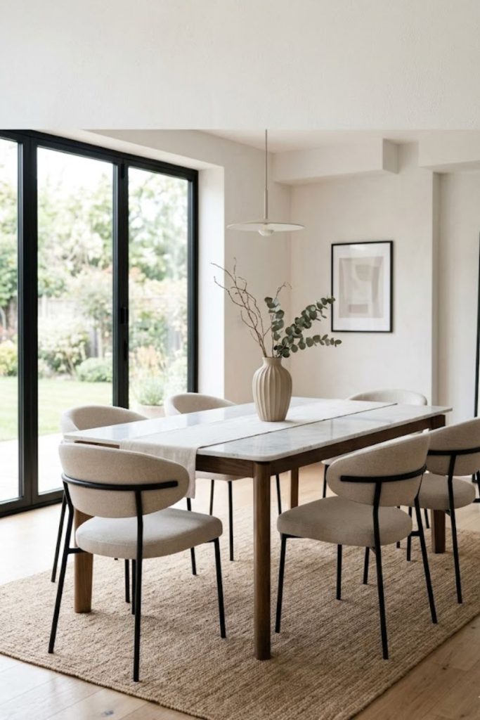 Minimalist Dining Table Styling