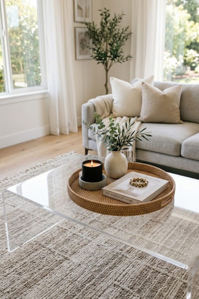 Minimalist tray arrangement