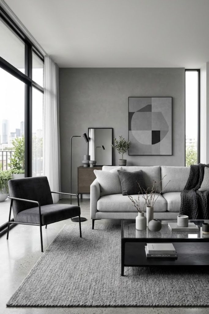 Monochromatic grey palette