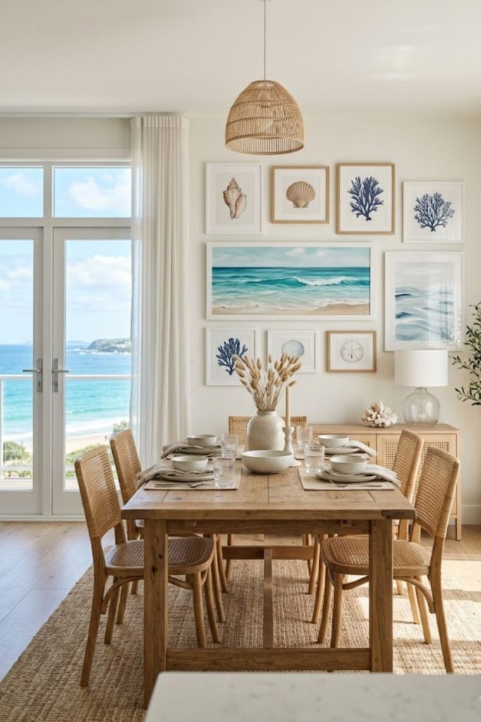 Ocean-inspired wall art