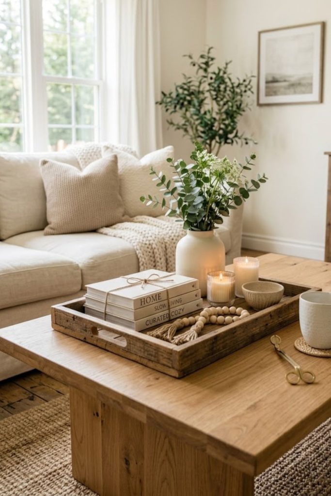 Start with a wooden tray base